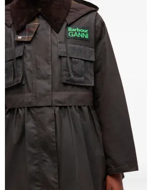 GANNI x Barbour tartan peplum jacket - Brown - サムネイル5