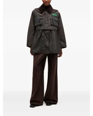 GANNI x Barbour tartan peplum jacket - Brown - サムネイル2