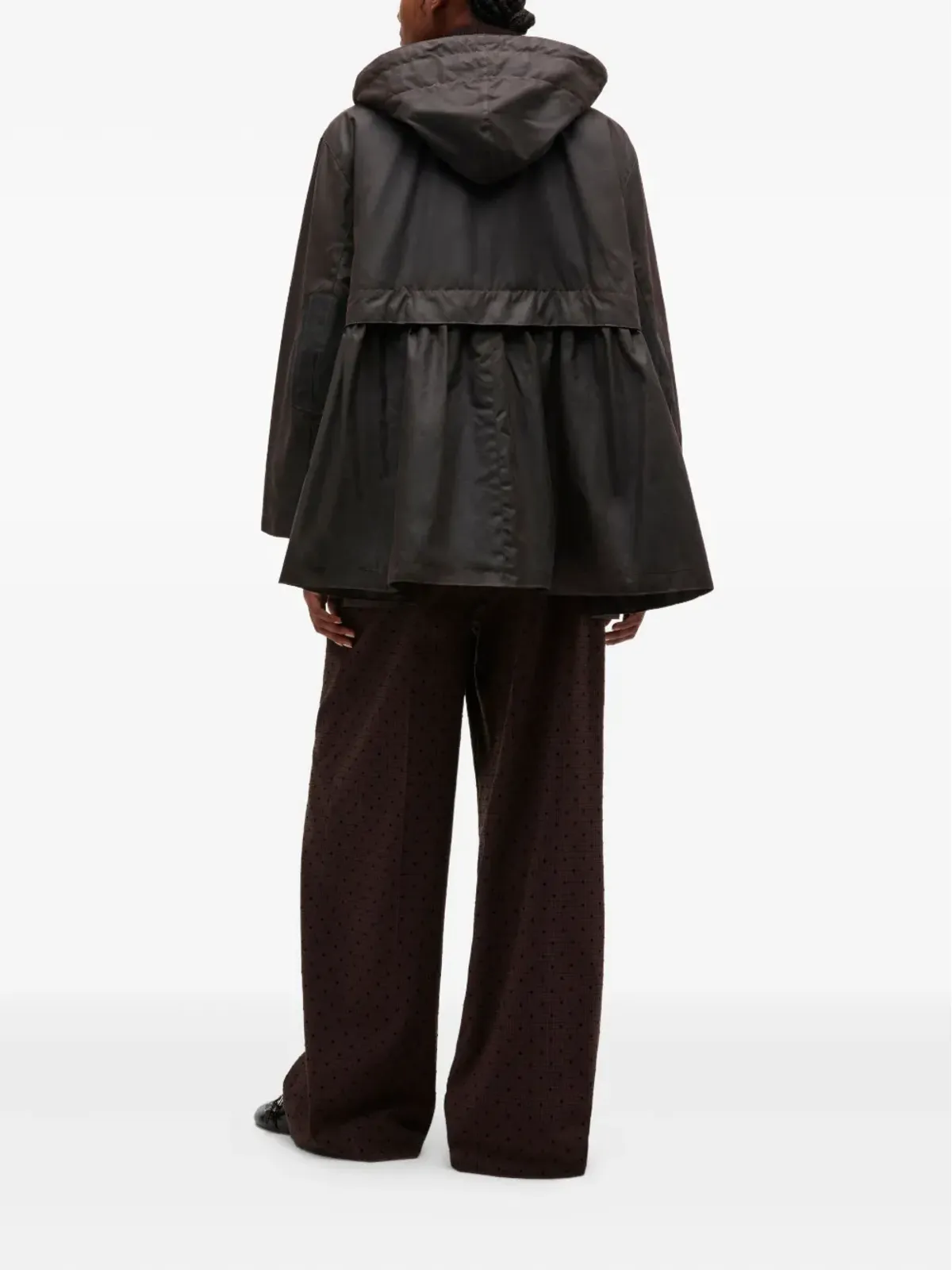 GANNI x Barbour tartan peplum jacket - Brown - 画像3