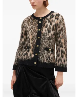 GANNI レオパード柄ボタンカーディガン - サムネイル3