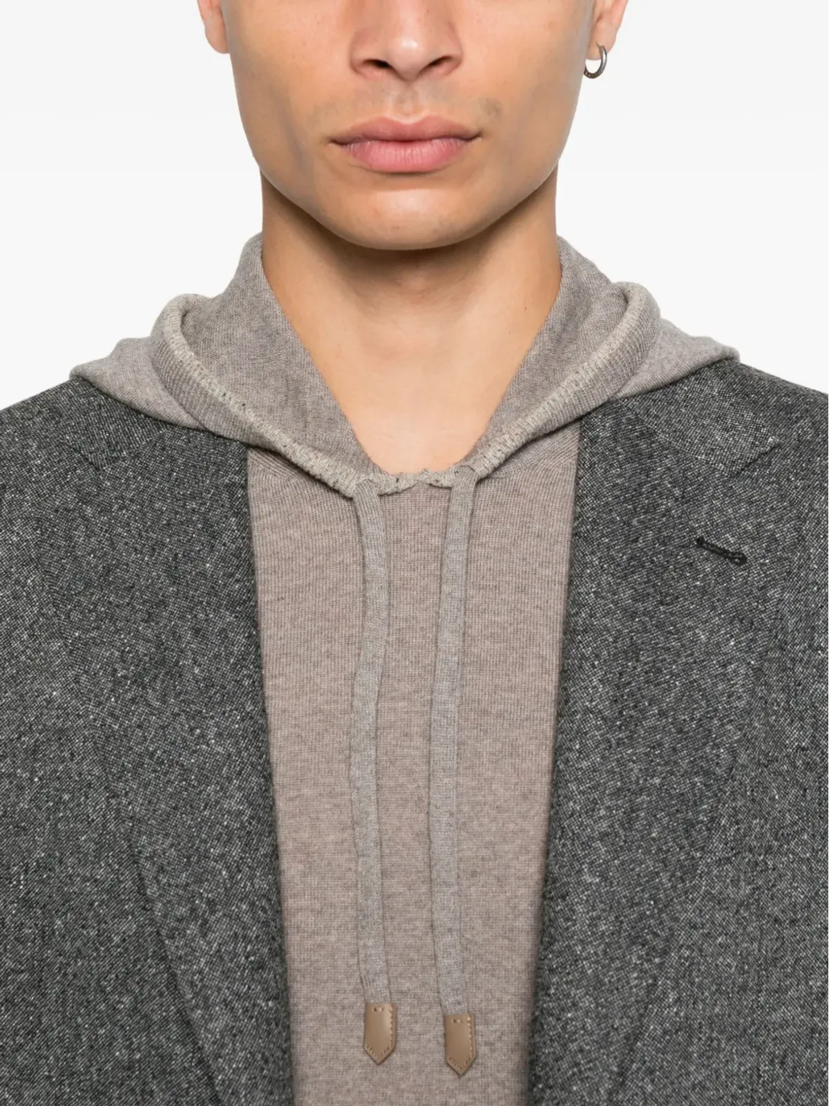 Canali ウール混紡フーディ - Neutrals - 画像5
