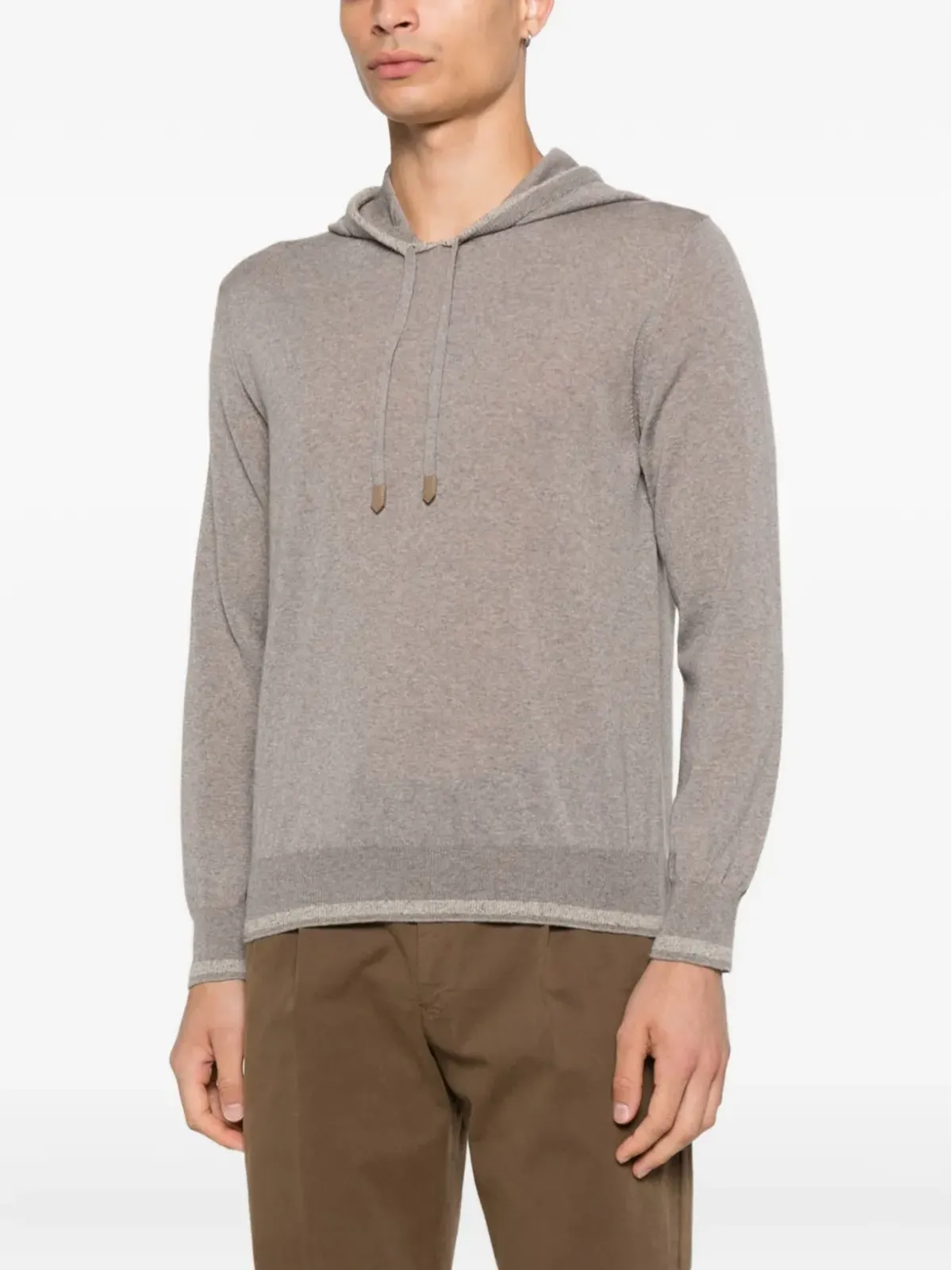 Canali ウール混紡フーディ - Neutrals - 画像3