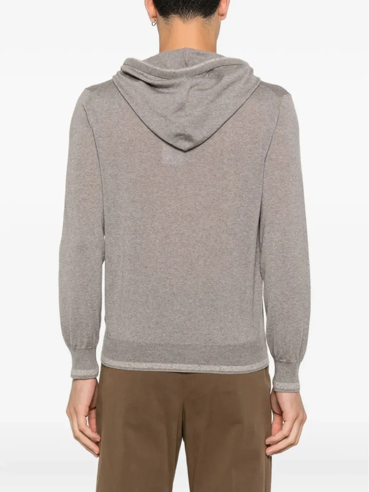 Canali ウール混紡フーディ - Neutrals - 画像4