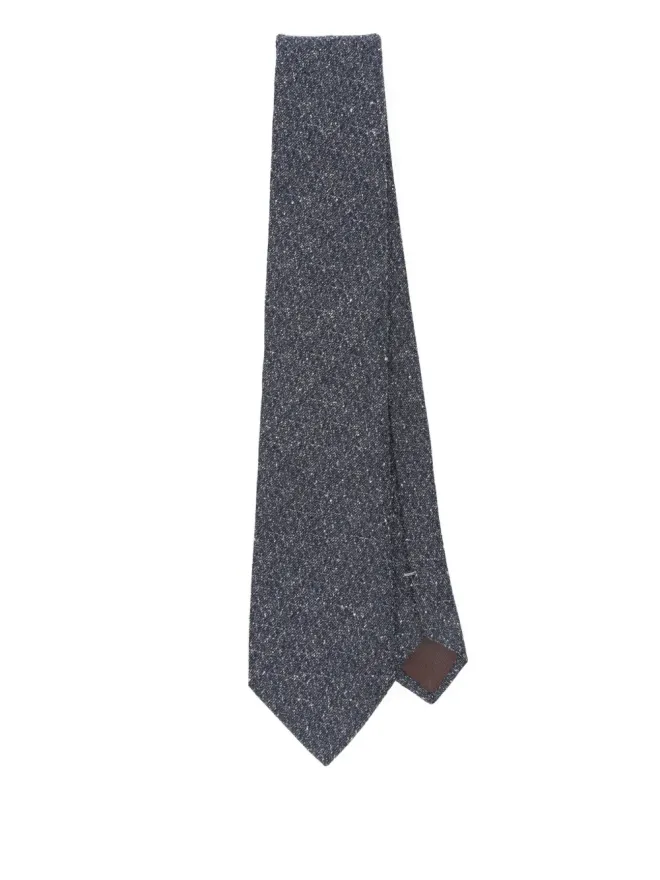Canali Canali speckled silk-wool tie - Blueの商品画像