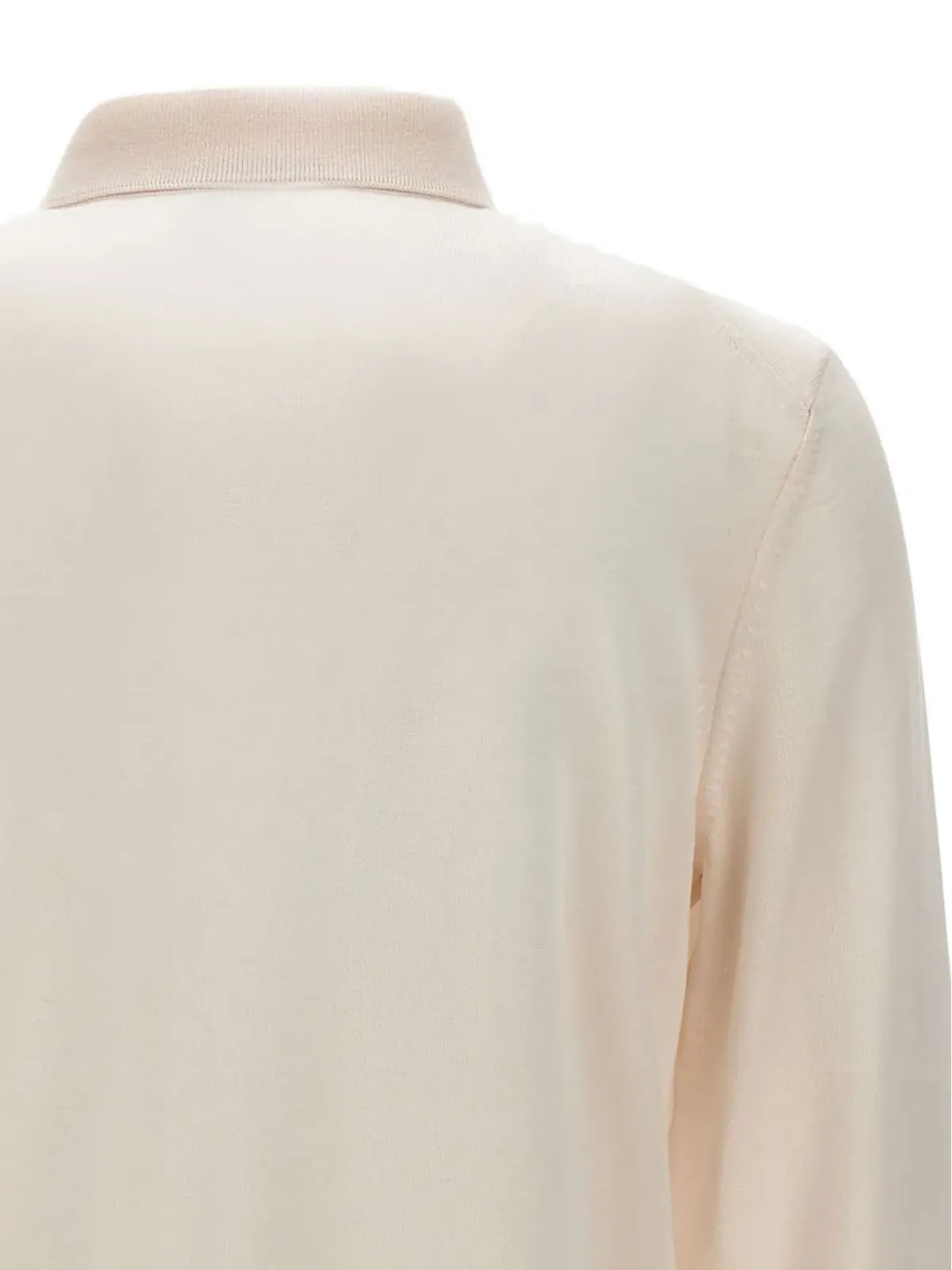 BOSS 長袖三つボタンポロシャツ 131 WHITE - 画像5