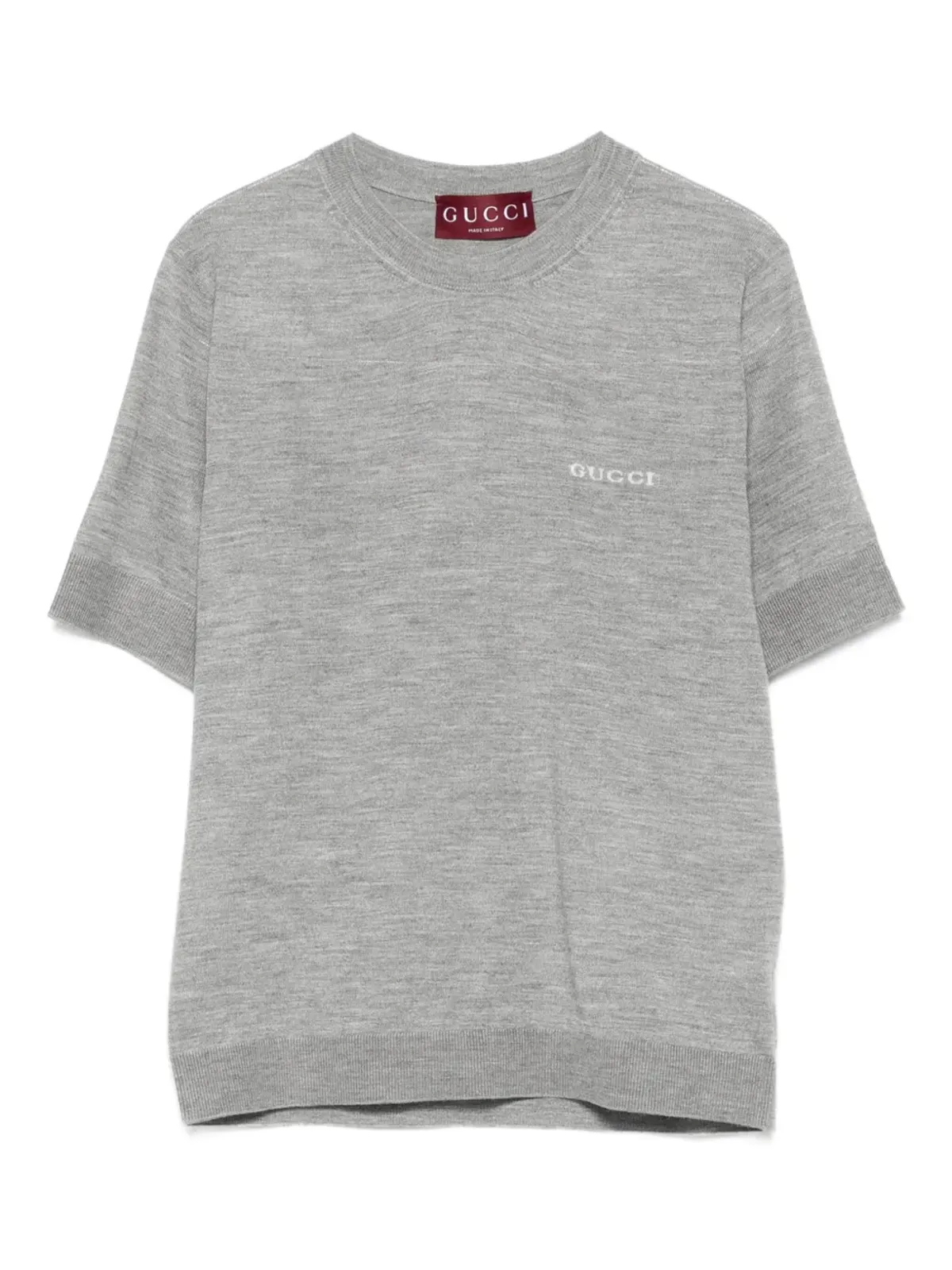 Gucci ロゴ刺繍入り半袖Tシャツ - 画像1