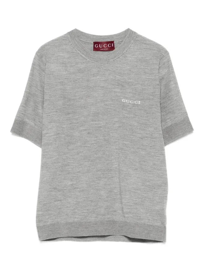 Gucci Gucci ロゴ刺繍入り半袖Tシャツの商品画像