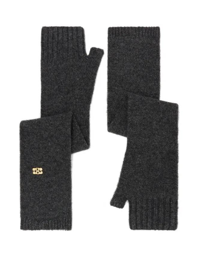 Ganni GANNI フィンガーレス・エンベリッシュド・グローブ - グレーの商品画像