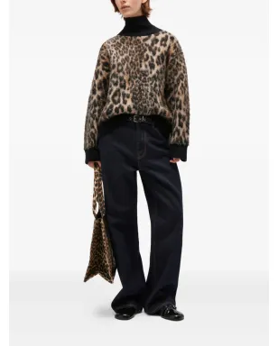 GANNI オープンバック レオパード柄セーター - サムネイル2