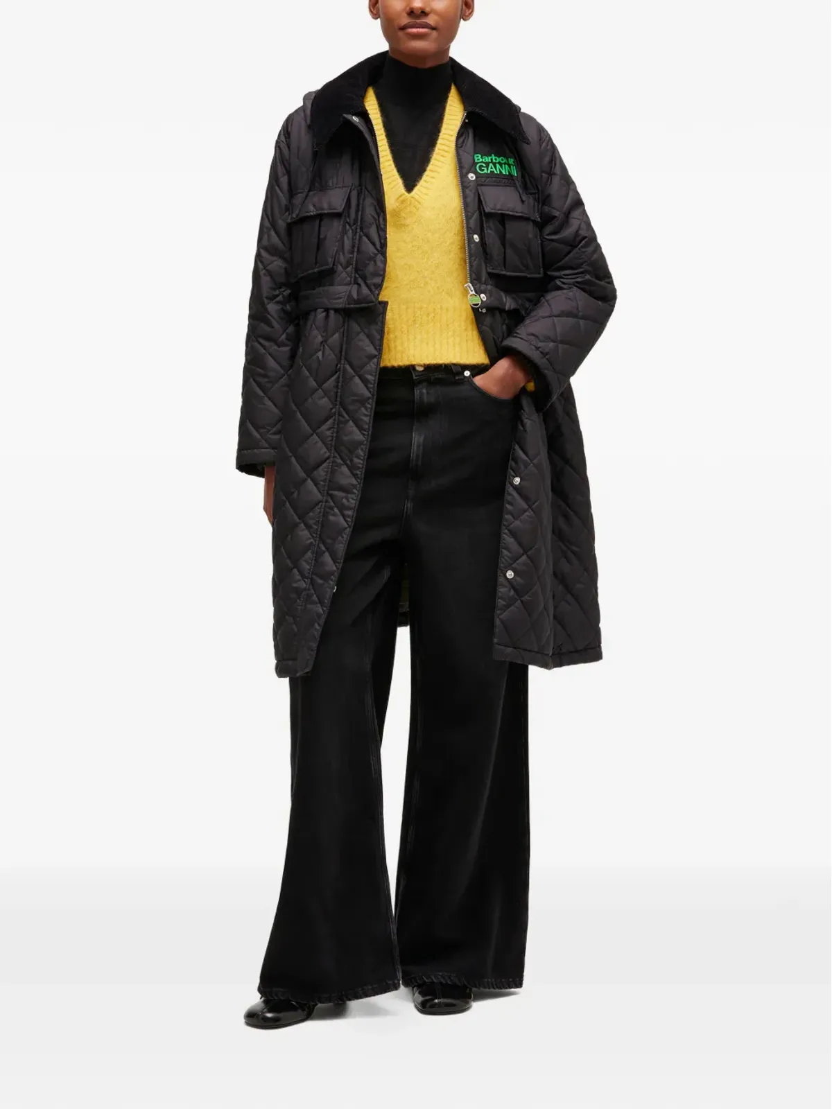 GANNI x Barbour キルテッドコート - 画像2