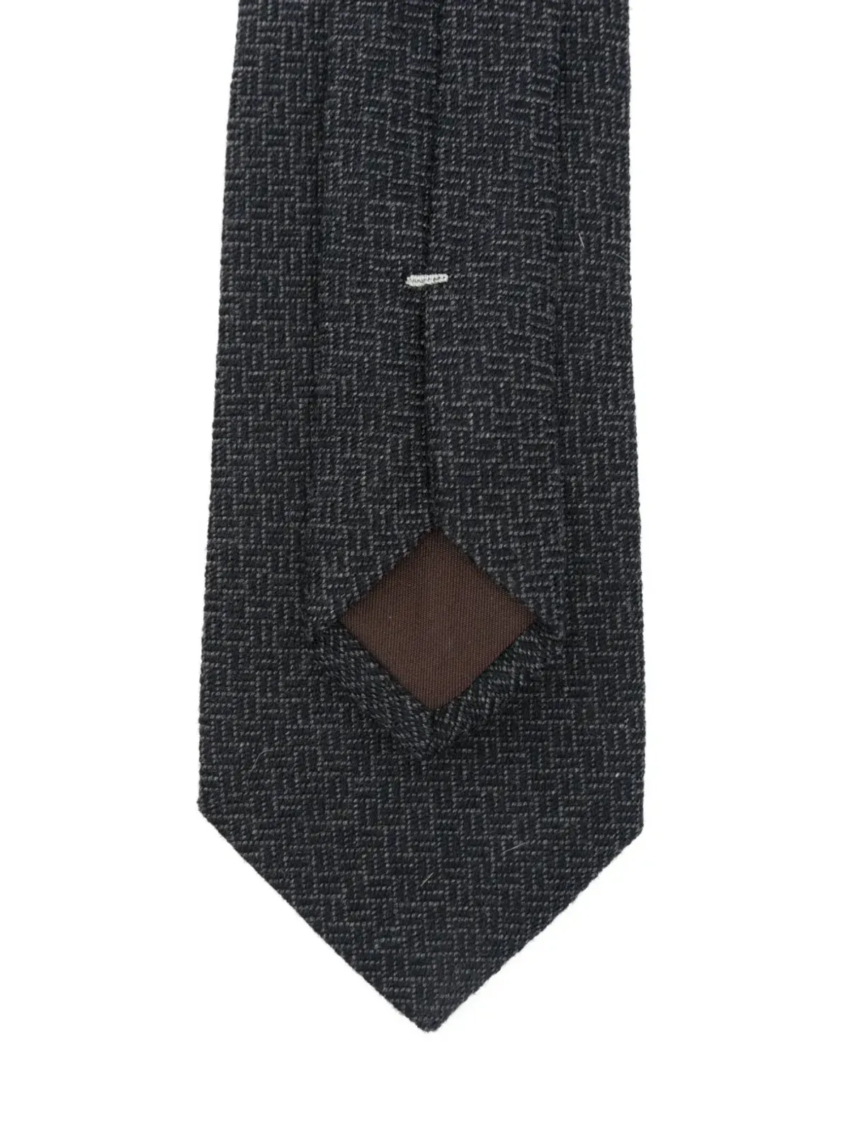 Canali 幾何学柄シルクカシミアタイ - ブルー - 画像2