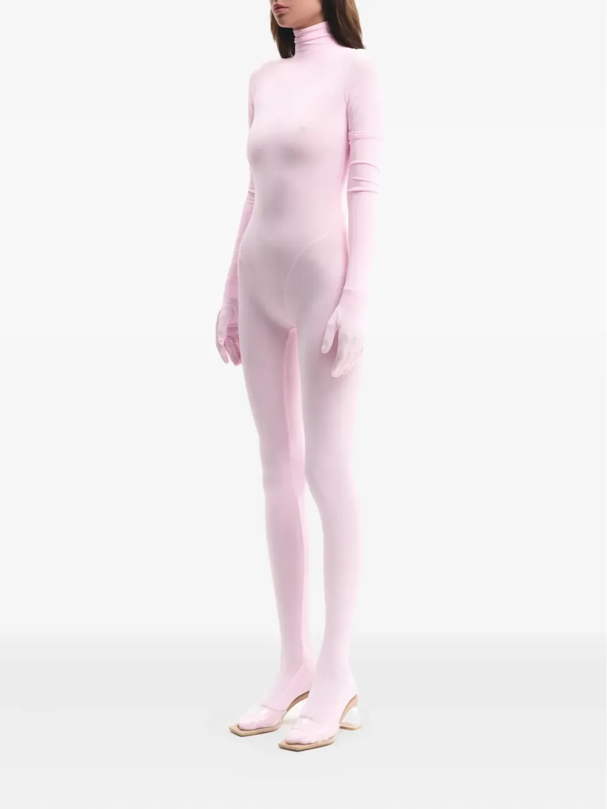 Lika ハイネック・グローブ付きボディスーツ - 画像3
