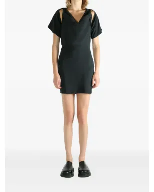 Alexander Wang カットアウトドレープミニドレス - ブラック - サムネイル2