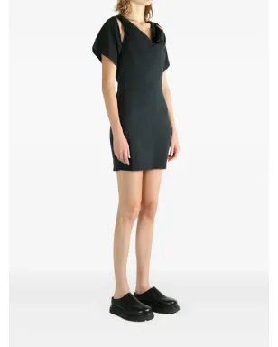Alexander Wang カットアウトドレープミニドレス - ブラック - サムネイル3
