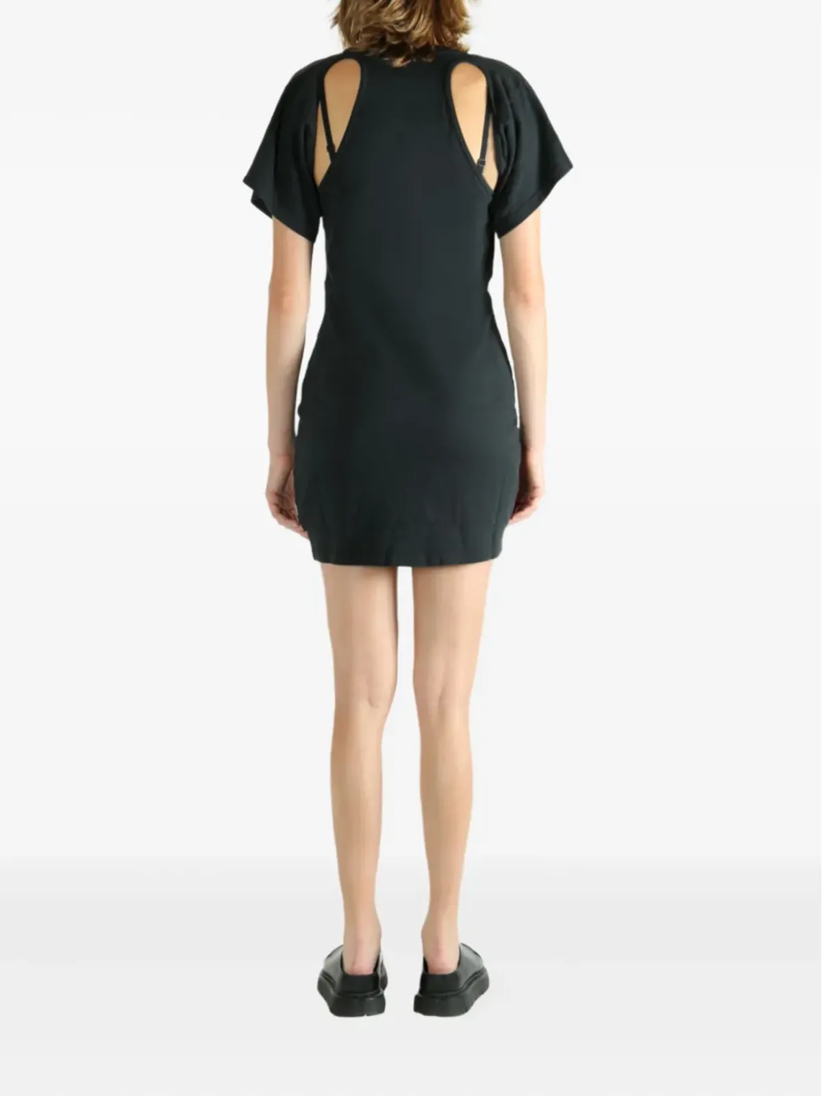 Alexander Wang カットアウトドレープミニドレス - ブラック - 画像4