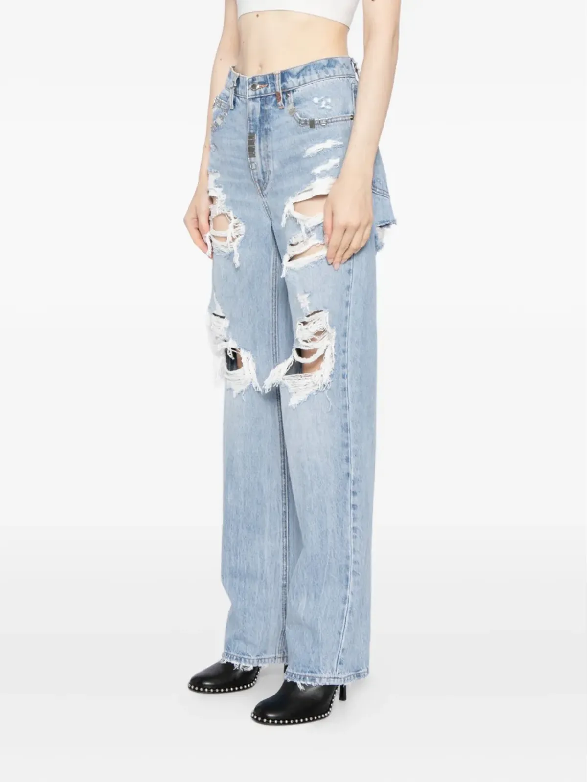 Alexander Wang ダメージ加工ジーンズ - 画像3