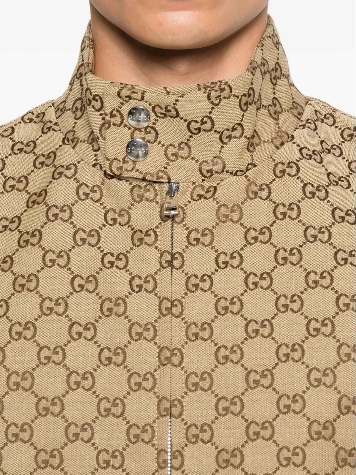 Gucci モノグラムジップアップボンバージャケット - 画像5