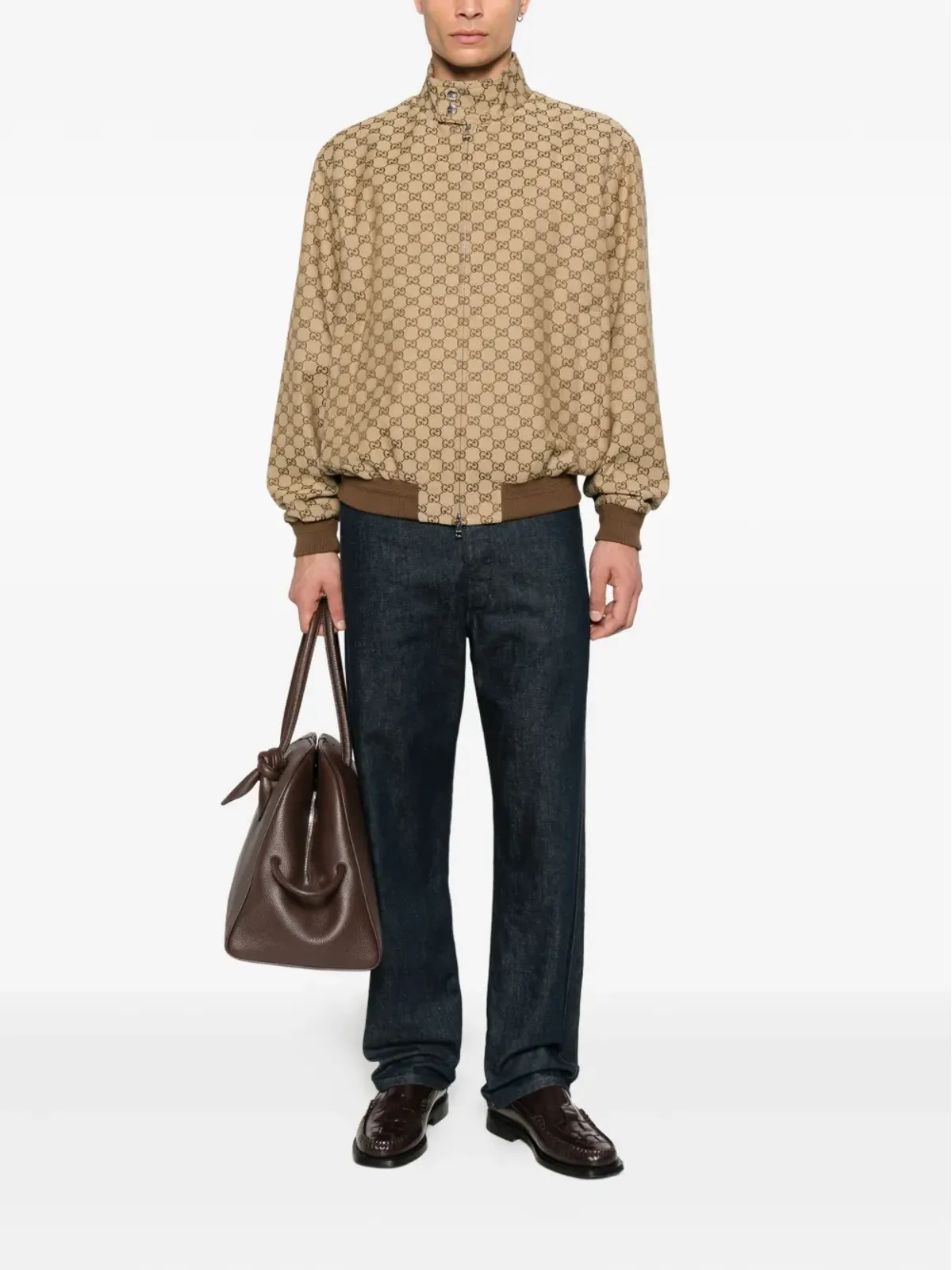 Gucci モノグラムジップアップボンバージャケット - 画像2