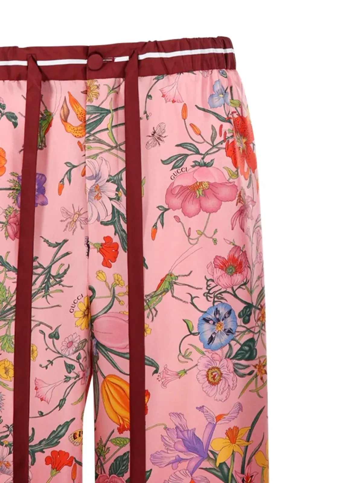 Gucci 花柄プリント ドローコード付きパンツ - 画像3