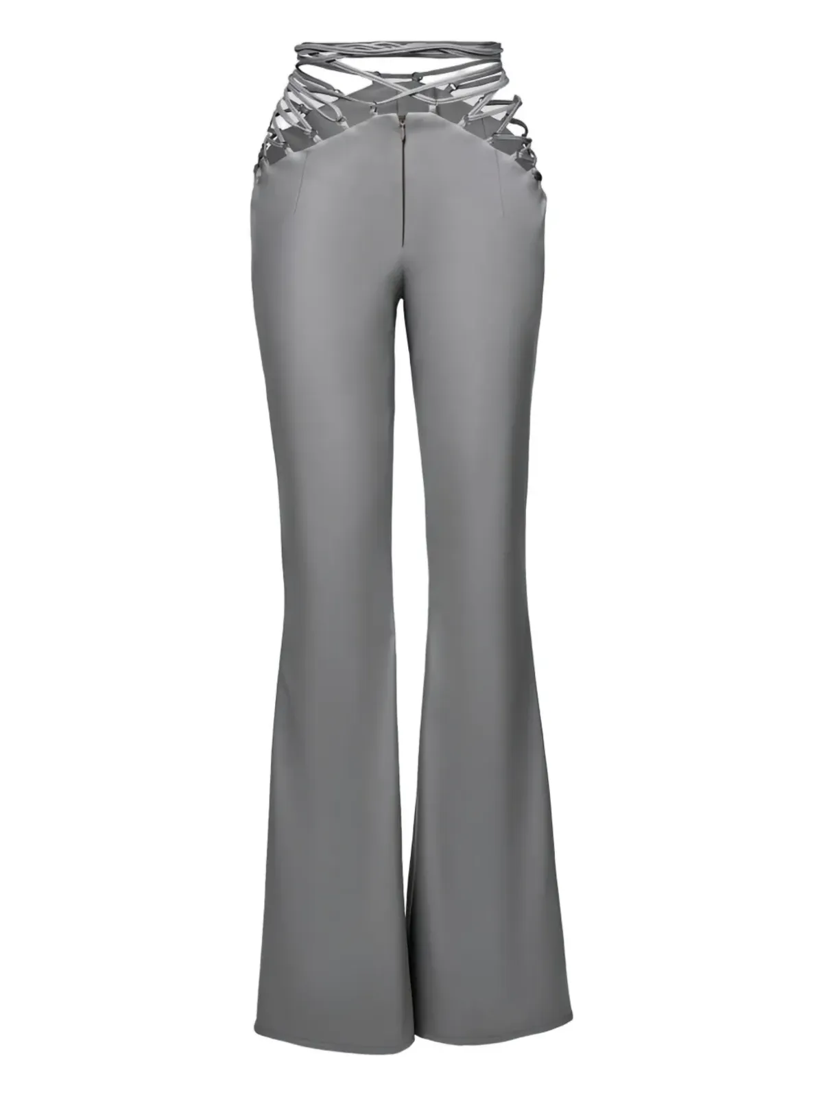 Lika lace-up flared trousers - Grey - 画像1