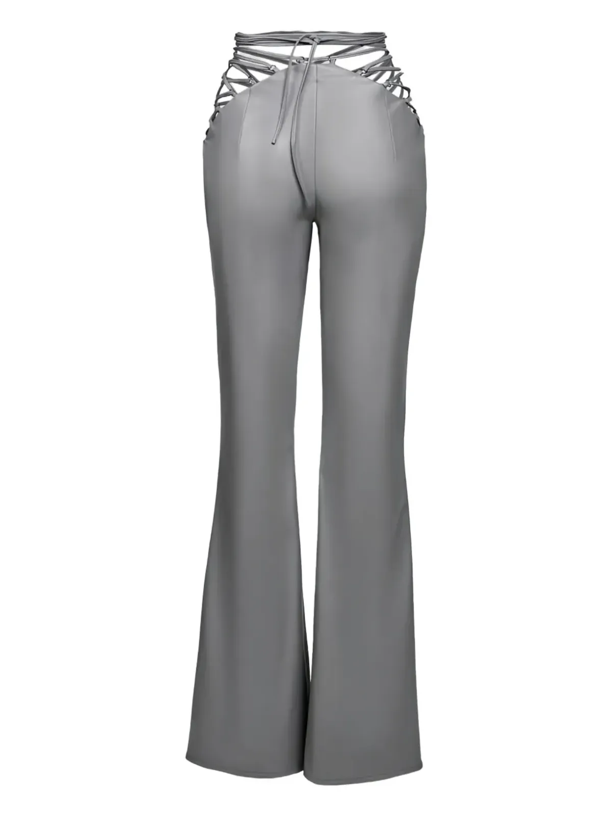 Lika lace-up flared trousers - Grey - 画像4