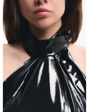 Lika ハイネック・アシンメトリックトップス - ブラック - サムネイル5