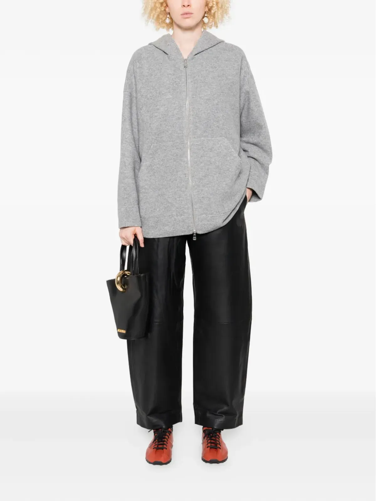 Max Mara ジップアップ ウール混紡 フーディー - 画像2