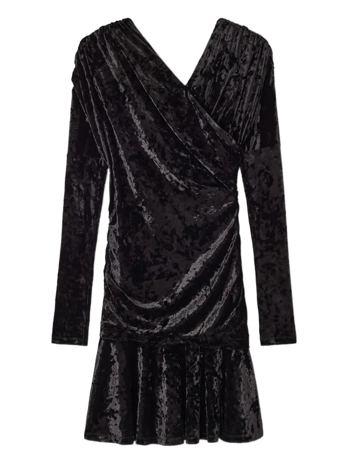 GANNI ruched mini dress - Black - 画像1