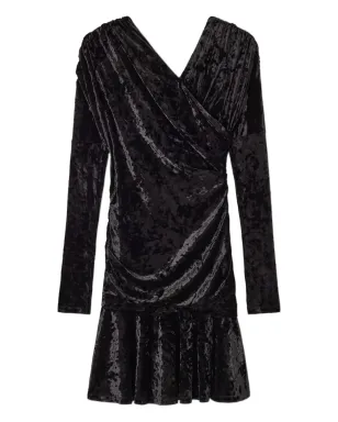 GANNI ruched mini dress - Black - サムネイル1