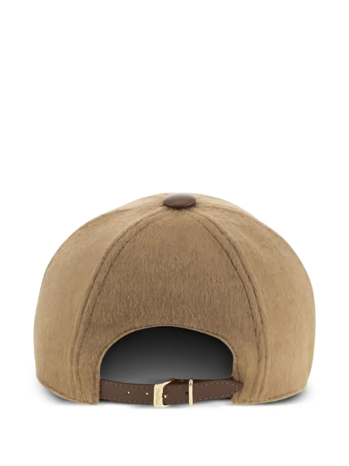 Max Mara フェドラ ロゴパッチ キャメルウール キャップ - 画像2
