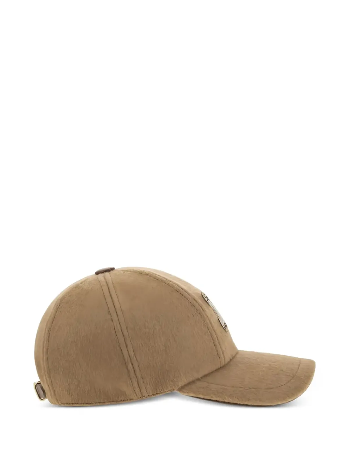 Max Mara フェドラ ロゴパッチ キャメルウール キャップ - 画像3