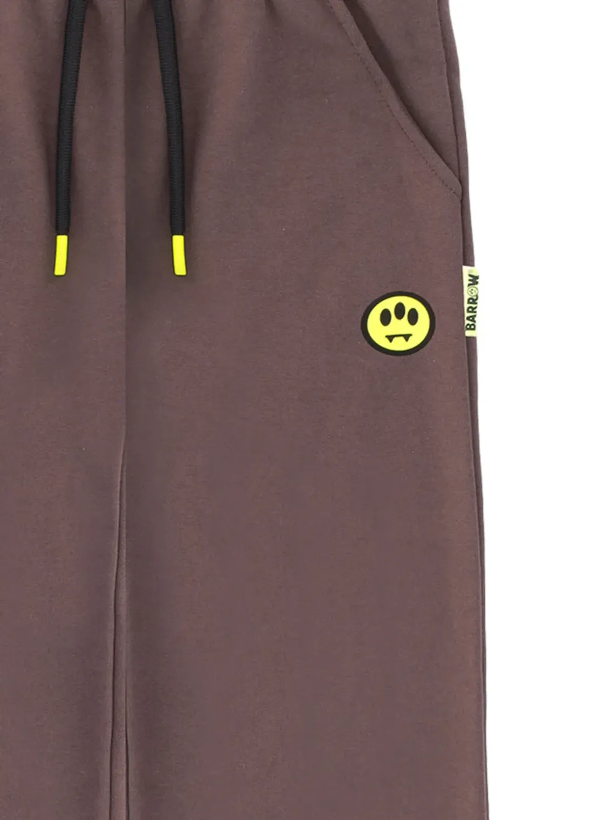 Barrow kids 番号刺繍入り ドローコード付き トラックパンツ（ブラウン） - 画像2