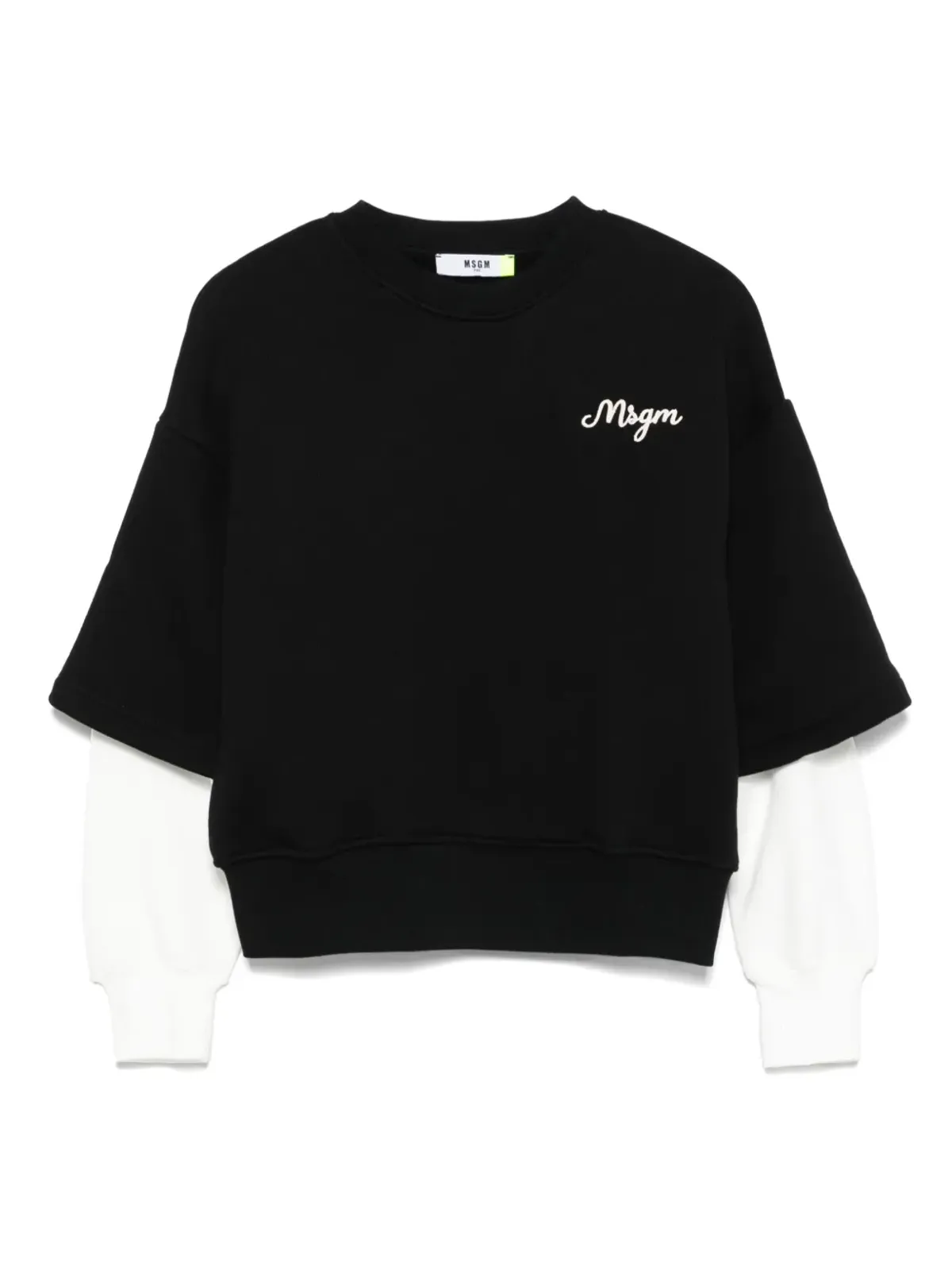 MSGM Kids 二重レイヤー ロゴ スウェットシャツ - 画像1