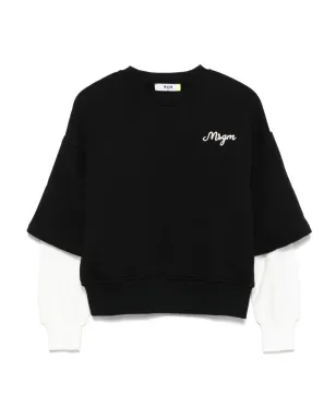 MSGM Kids 二重レイヤー ロゴ スウェットシャツ - サムネイル1