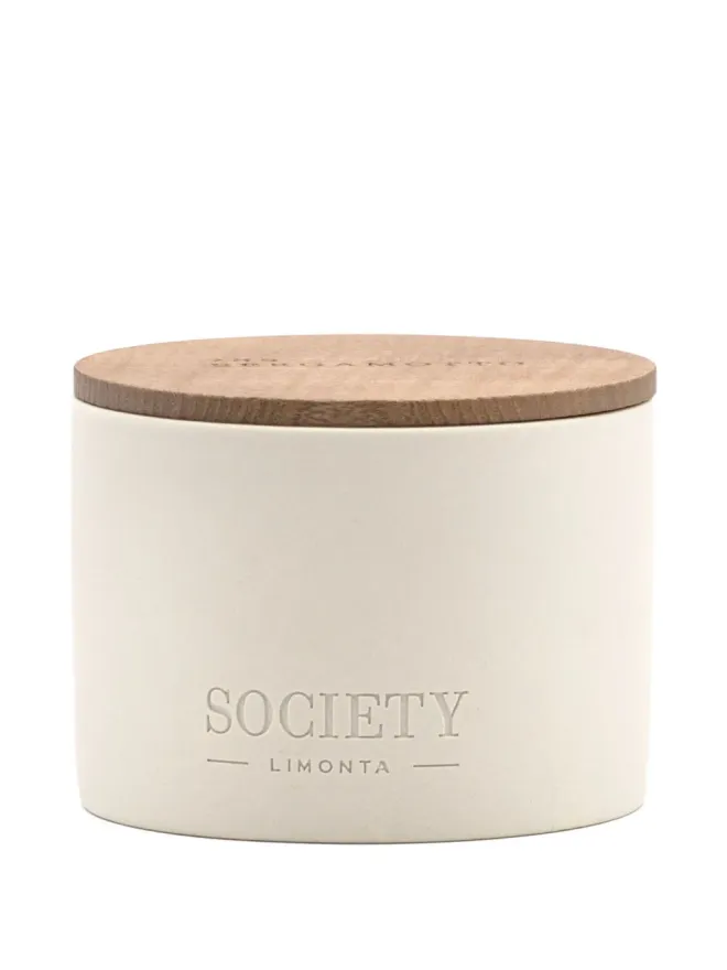 Society Limonta Society Limonta ベルガモット木製蓋付きキャンドル - ホワイトの商品画像