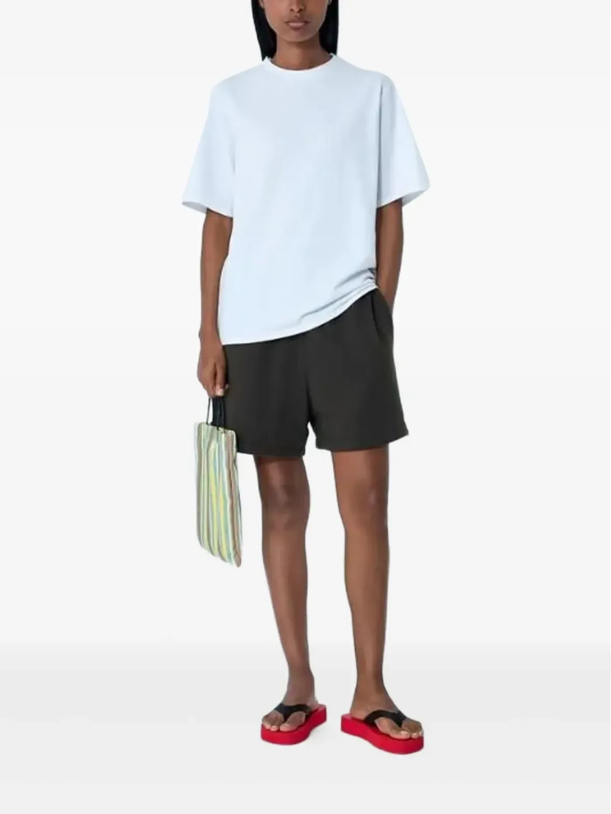 The Row エラスティックウエストバンド フレンチテリー ショーツ - 画像2