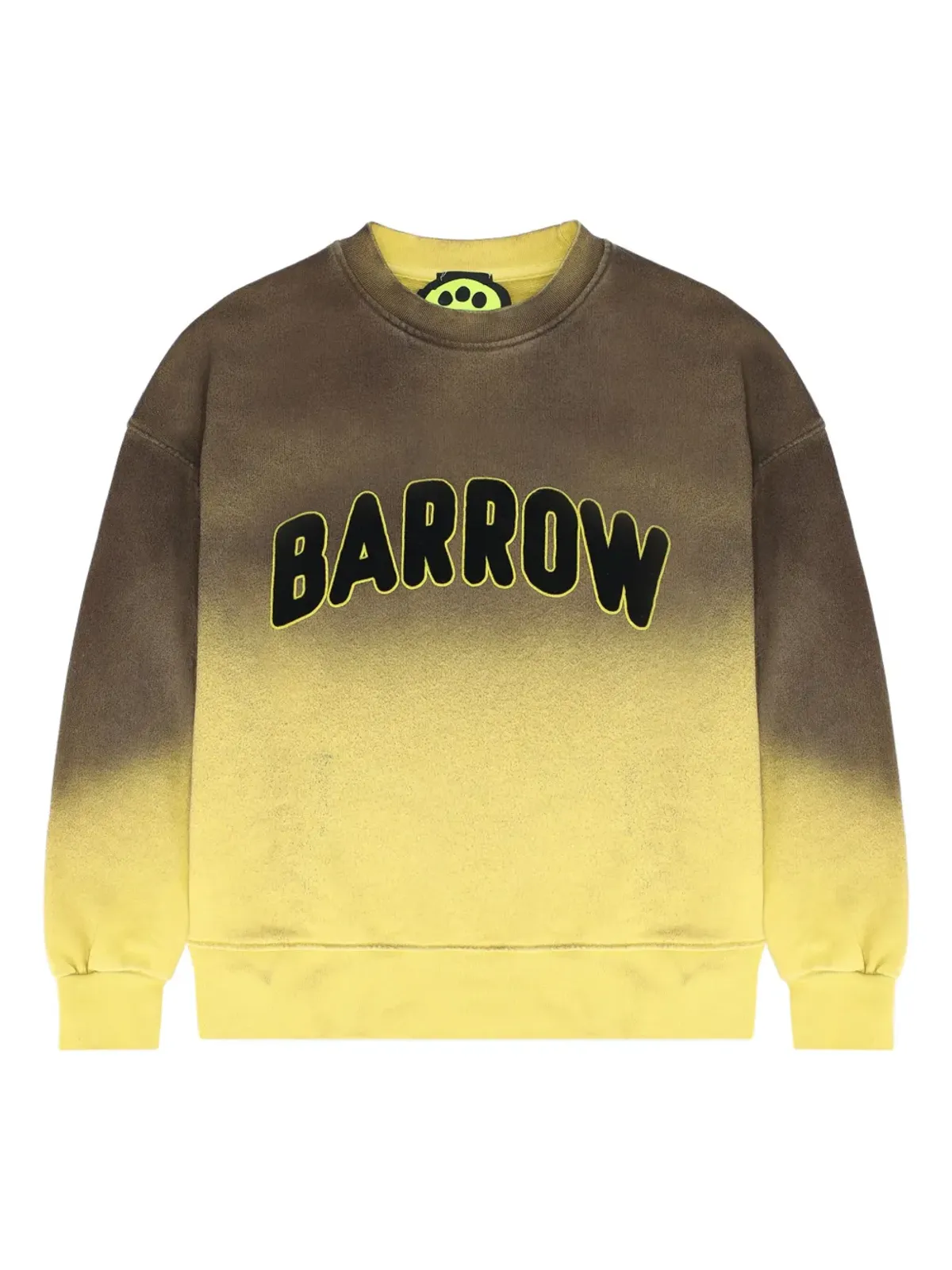 Barrow kids クルーネック コットン スウェットシャツ - イエロー - 画像1