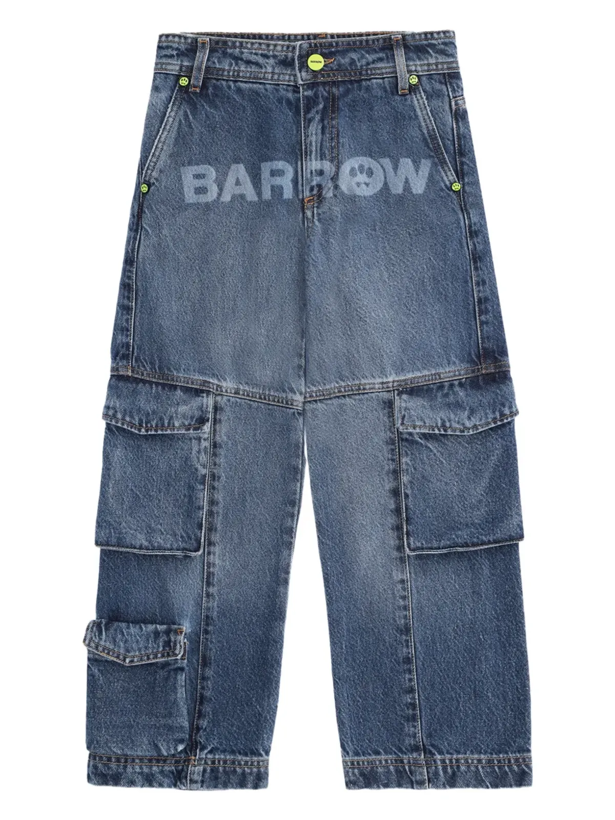 Barrow kids ボーイズ カーゴポケット ロゴ ジーンズ - 画像1