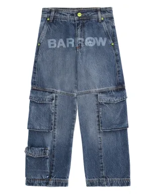 Barrow kids ボーイズ カーゴポケット ロゴ ジーンズ - サムネイル1