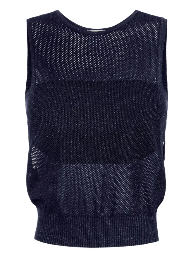 Elisabetta Franchi Elisabetta Franchi メッシュニットトップ - Blueの商品画像