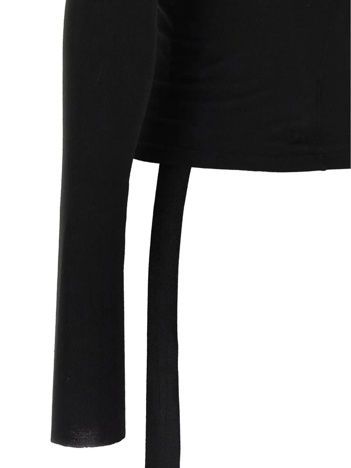 Rick Owens DRKSHDW ジギー アシンメトリックネックライン ロングスリーブ Tシャツ - ブラック - 画像3
