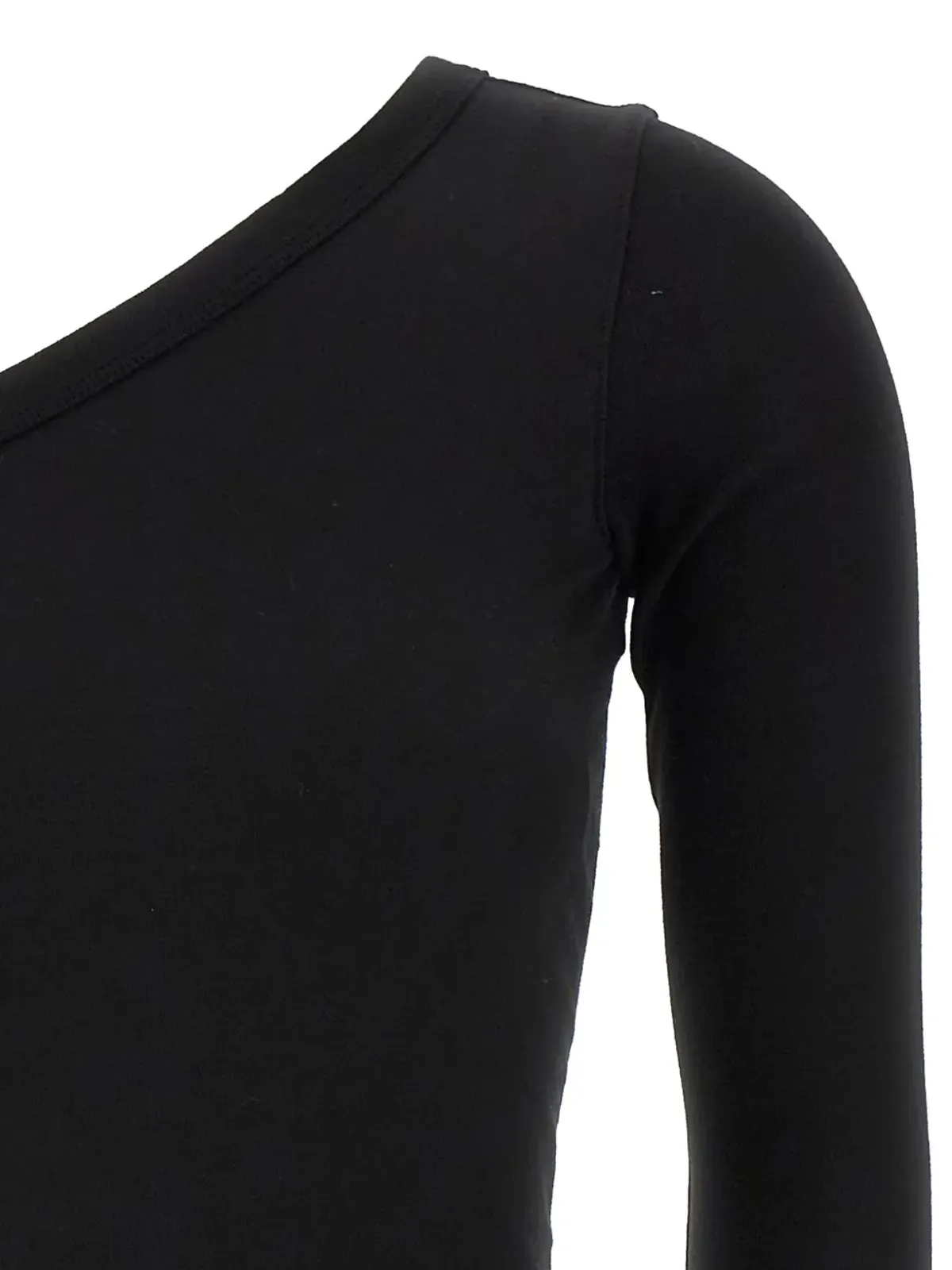 Rick Owens DRKSHDW ジギー アシンメトリックネックライン ロングスリーブ Tシャツ - ブラック - 画像4