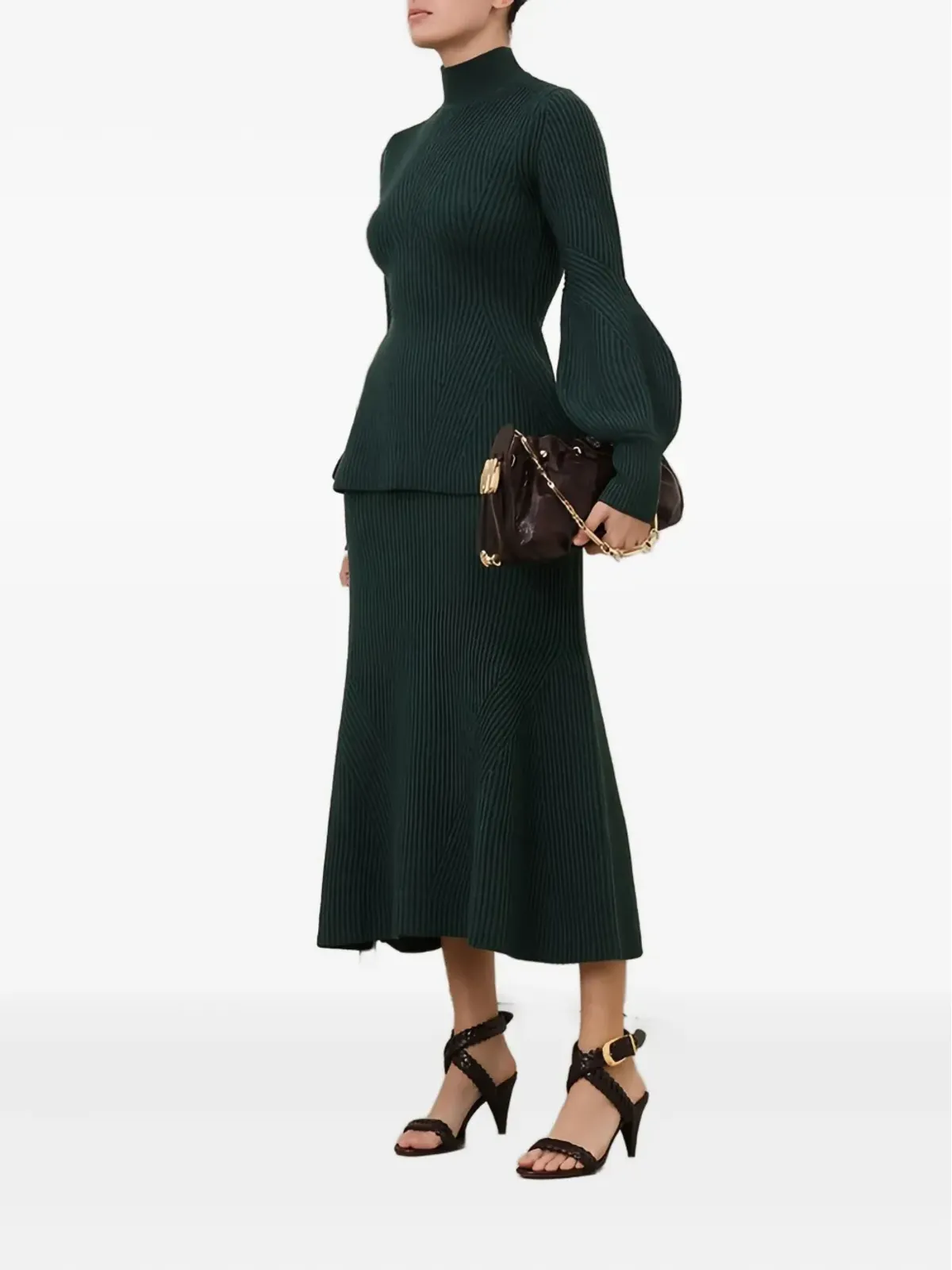 ZIMMERMANN ヒプノティック リブ編みミディスカート - 画像3