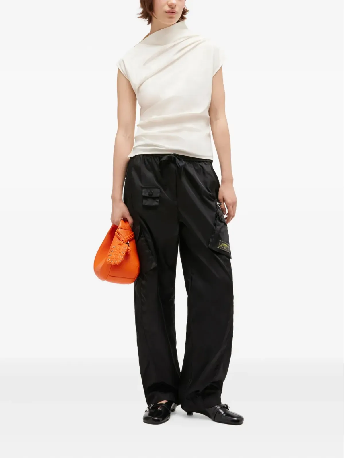 GANNI ドレープカウルネックトップ - 画像2