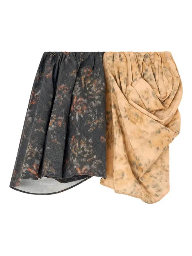 Ganni GANNI プリント ドレープ ミニスカートの商品画像