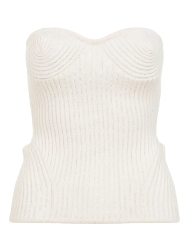 Jean Paul Gaultier Jean Paul Gaultier リブニット・スイートハートトップの商品画像