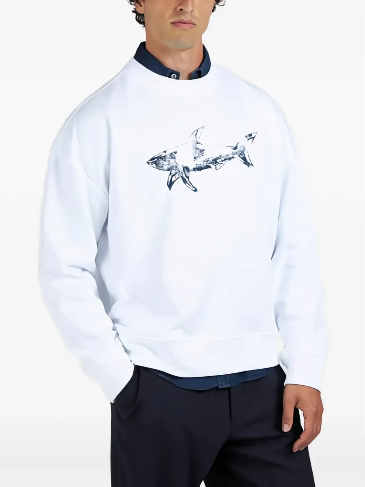 Paul & Shark シャークプリント フリース スウェット - 画像2