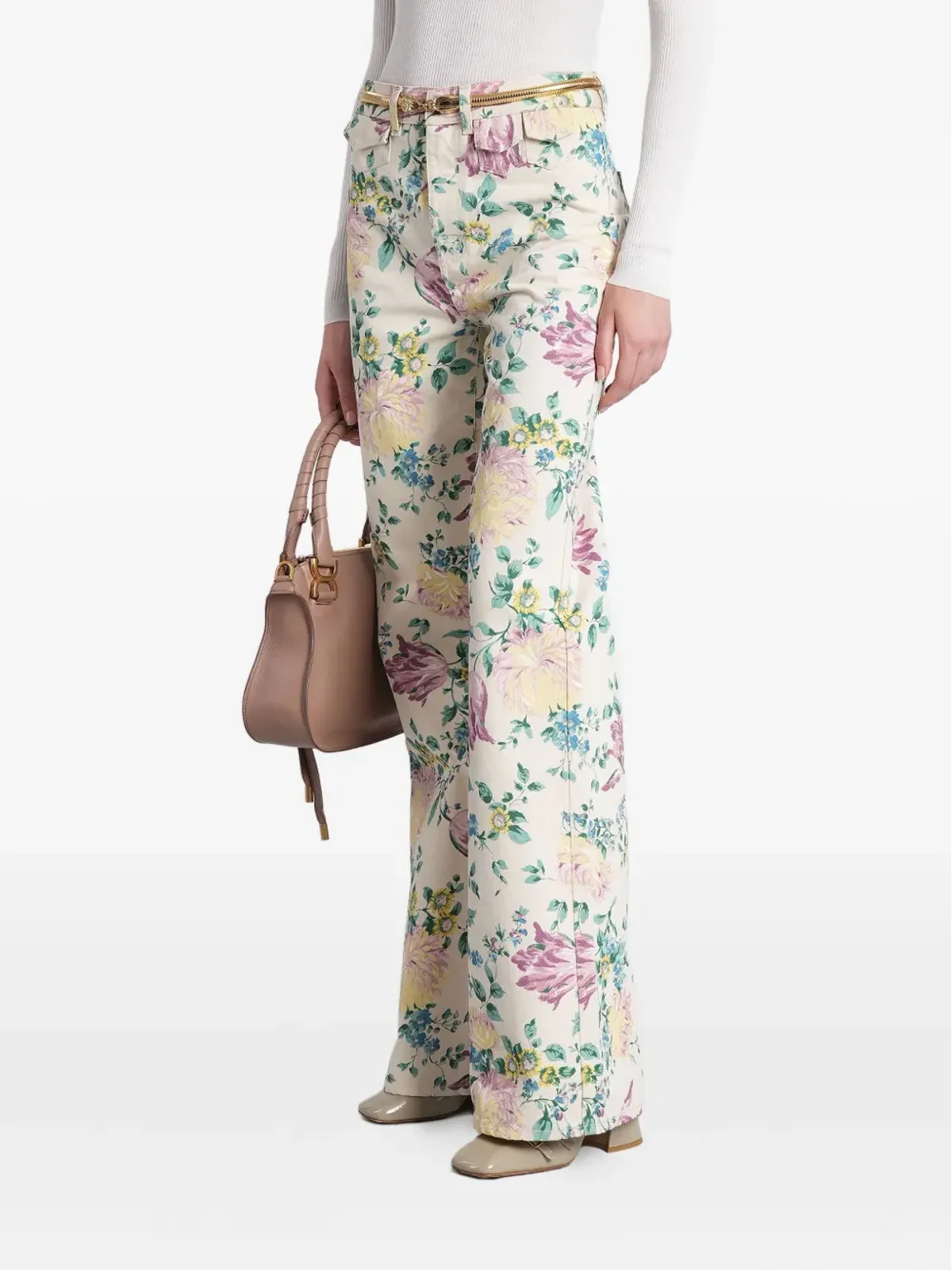 Chloé 花柄プリントデニムジーンズ - ベージュ系 - 画像3