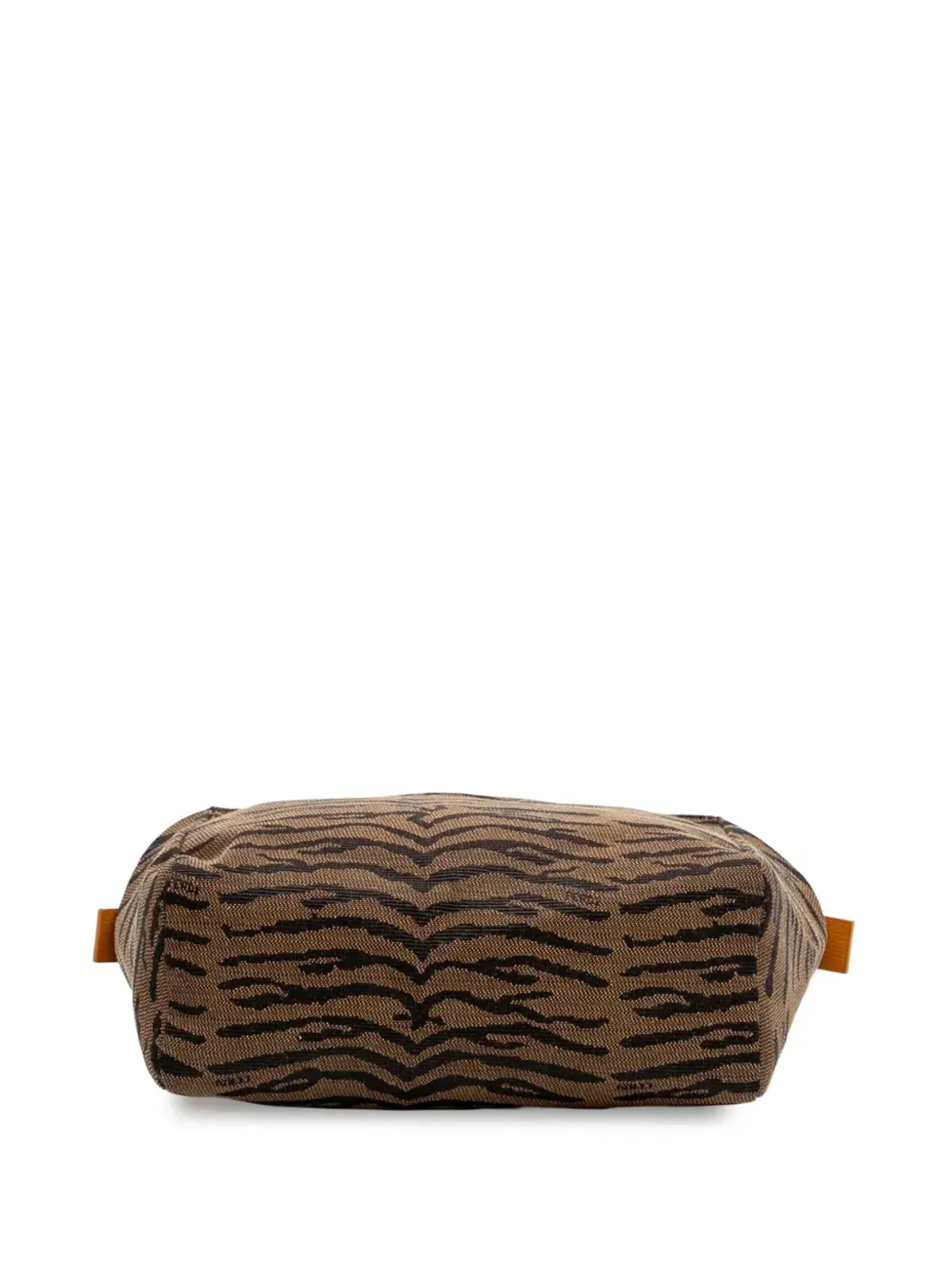 Fendi ビンテージ Zebra Print Canvas ハンドバッグ ブラウン - 画像4