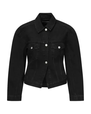 Jacquemus ボタン留めデニムジャケット（ブラック） - サムネイル1